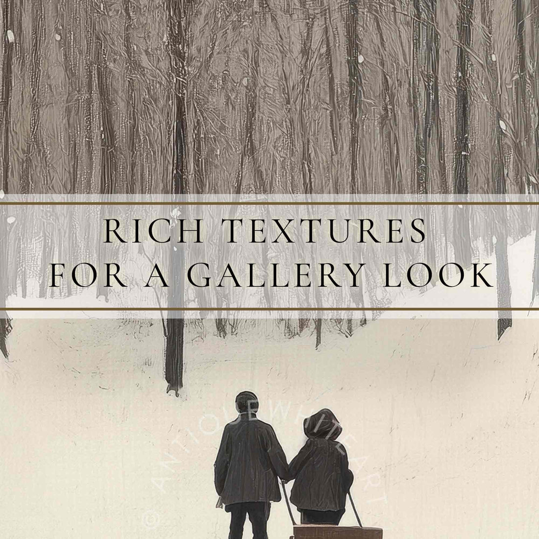 Rustic Winter Wall Art Country Christmas Print Moody Scenery Farmhouse Gallery W127