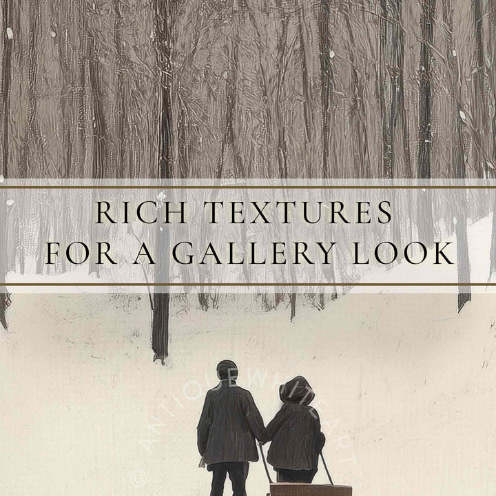 Rustic Winter Wall Art Country Christmas Print Moody Scenery Farmhouse Gallery W127