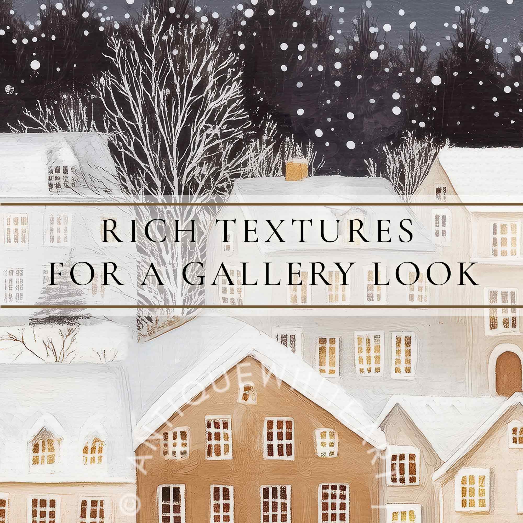 Snowfall Over Winter Village