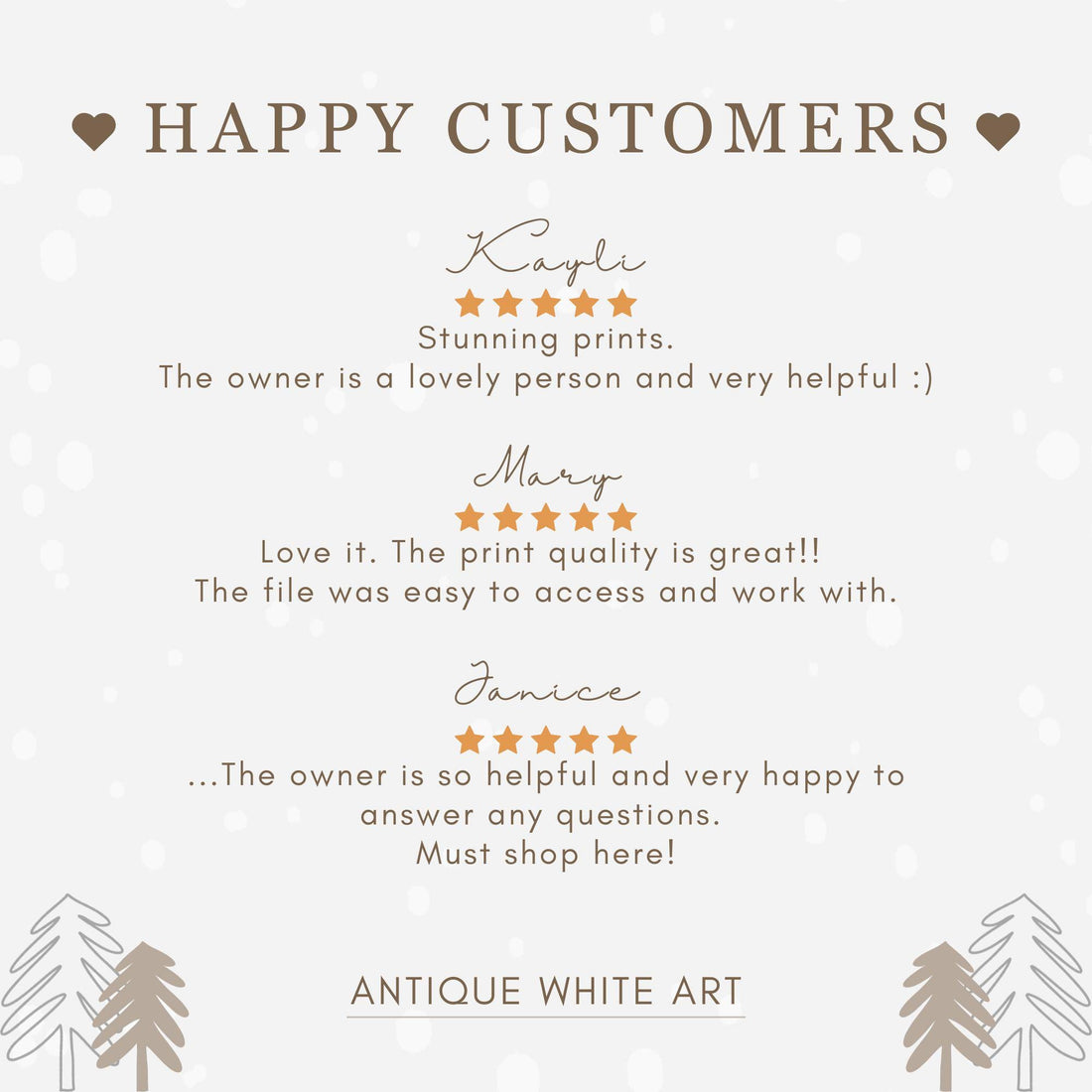 Winter Forest Wall Art Country Christmas Prints Farmhouse Painting Beige Rustic Landscape Print W158