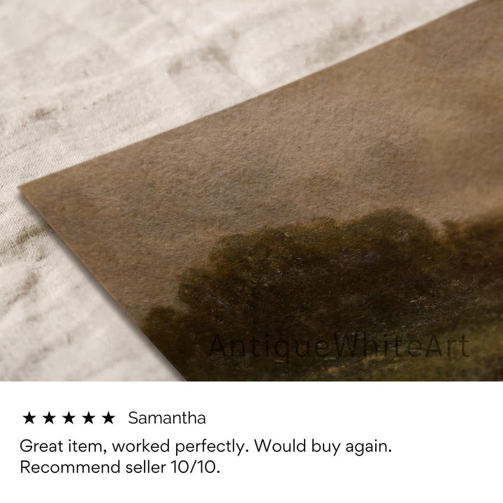 Fall Moody Landscape Print Rustic Wall Art Dark Muted Scenery Vintage Style Painting Modern Farmhouse Decor A425