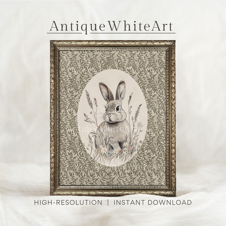 Easter Print Nursery Cottagecore Wall Art Vintage Style Floral Farmhouse Botanical Antique Baby Decor A431