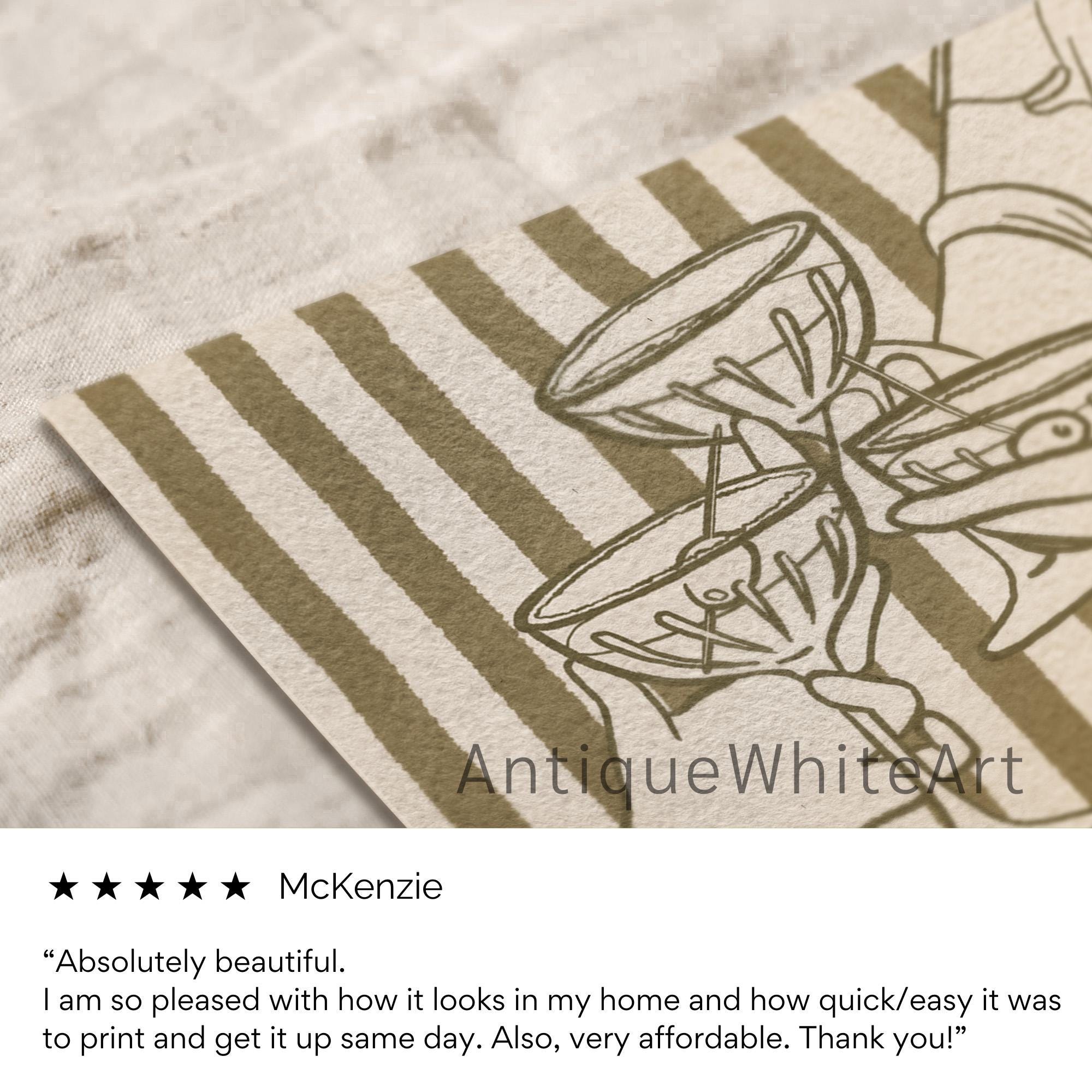 Cheers Print Retro Bar Cart Hand-Drawn Wall Art Trendy Kitchen Cocktail Champagne Poster A452