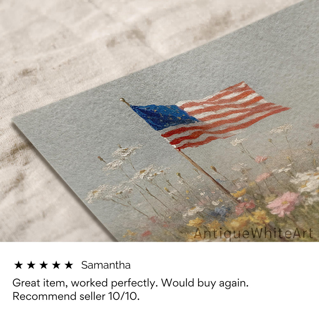 Independence Day Wall Art Print 4th of July Painting American Flag Patriotic A457