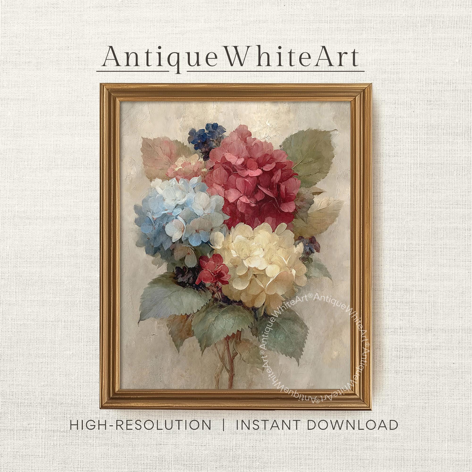 Independence Day Wall Ar 4th of July Painting Floral Americana Print Patriotic Art A458