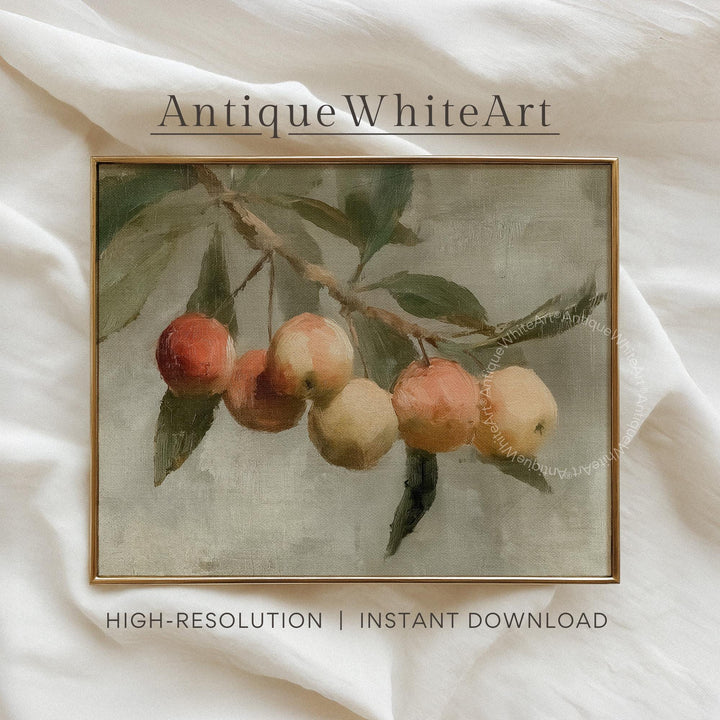Vintage Style Kitchen Print Dining Room Still Life Apples Painting Fruit Wall Art Country Decor A470