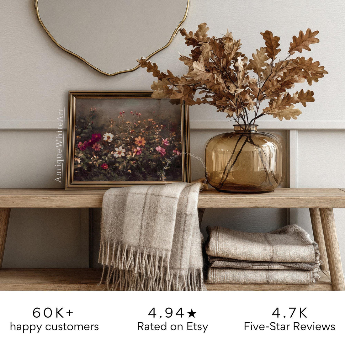 Moody Floral Wall Art Dark Prints Flowers Painting Academia Gothic Print Botanical A479