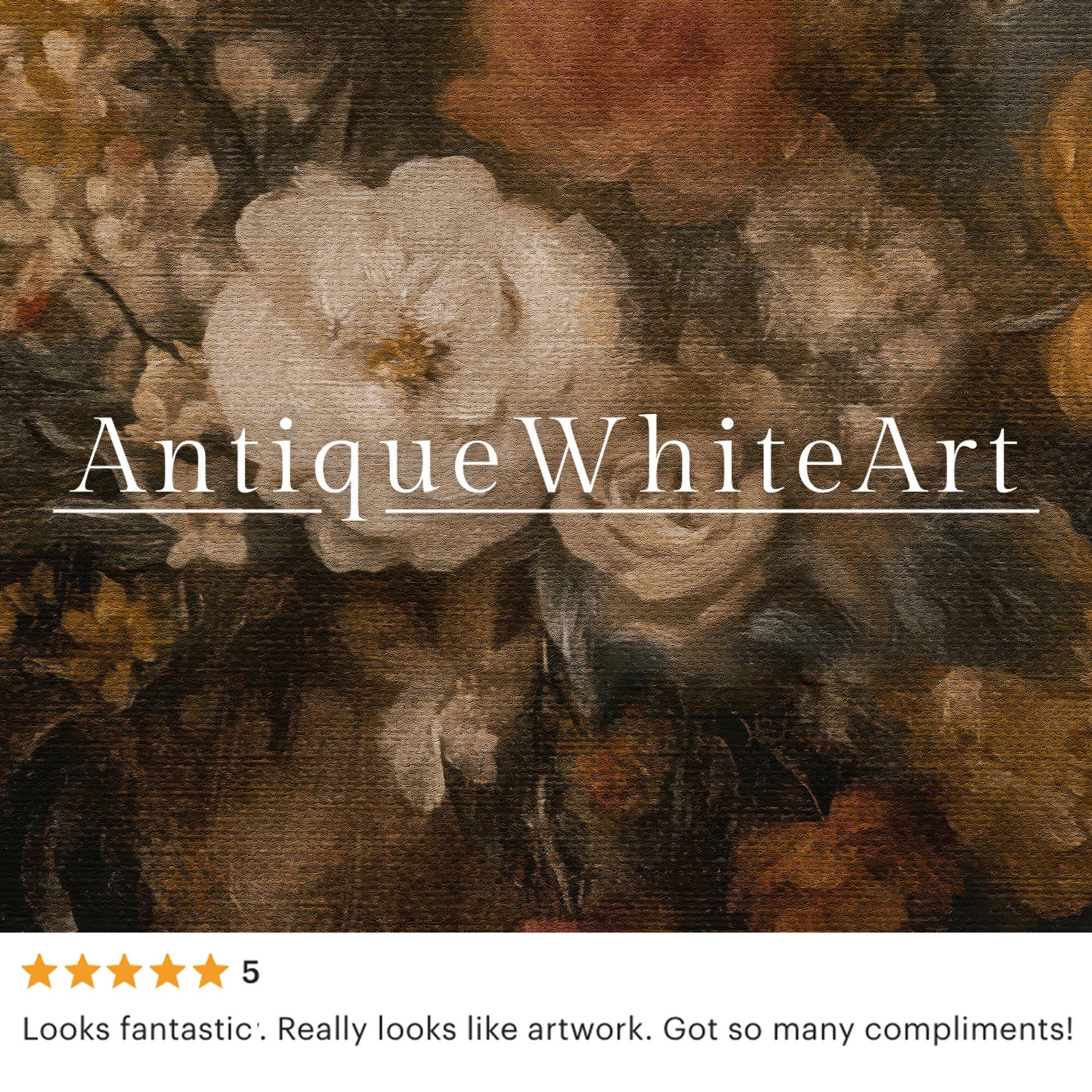 Vintage Style Floral Wall Art Antique Botanical Print Dark Academia Moody Fall Autumn Painting A567