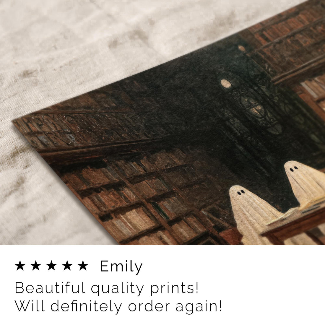 Vintage Style Halloween Print: Ghosts in Library Dark Academia ( ) A638 Print Wall Art