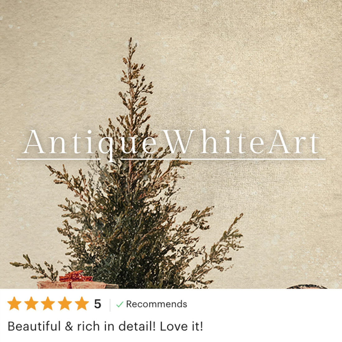 Vintage Style Christmas Sleigh Print: Holiday Wall Art ( ) W181 Print