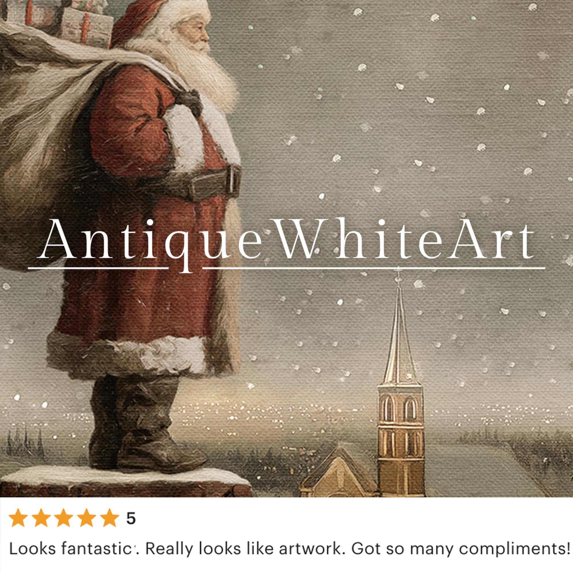 Vintage Style Santa Print: Christmas Eve Wall Art ( ) W210 Print