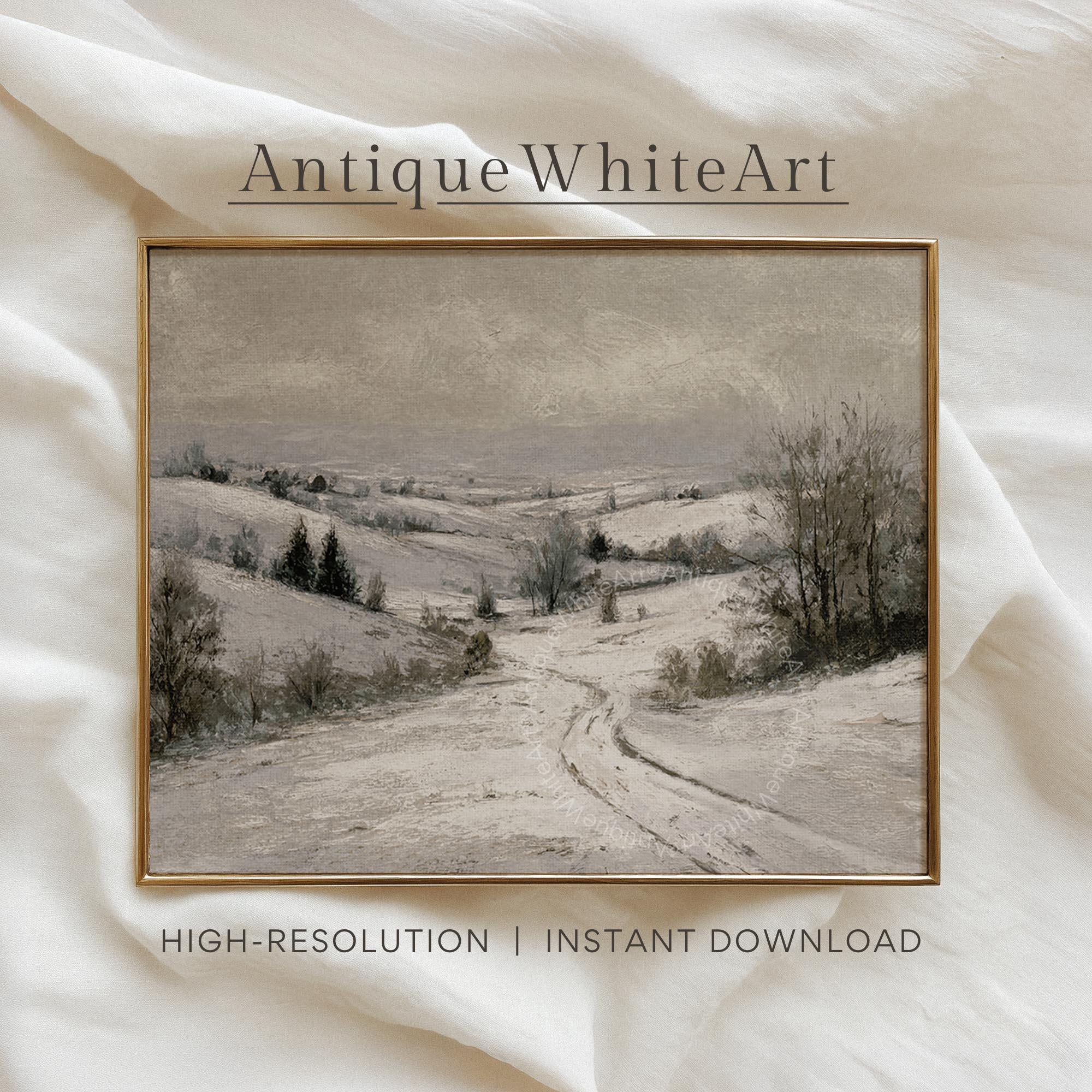 Rustic Winter Wall Art Neutral Farmhouse Decor ( ) W214 Print