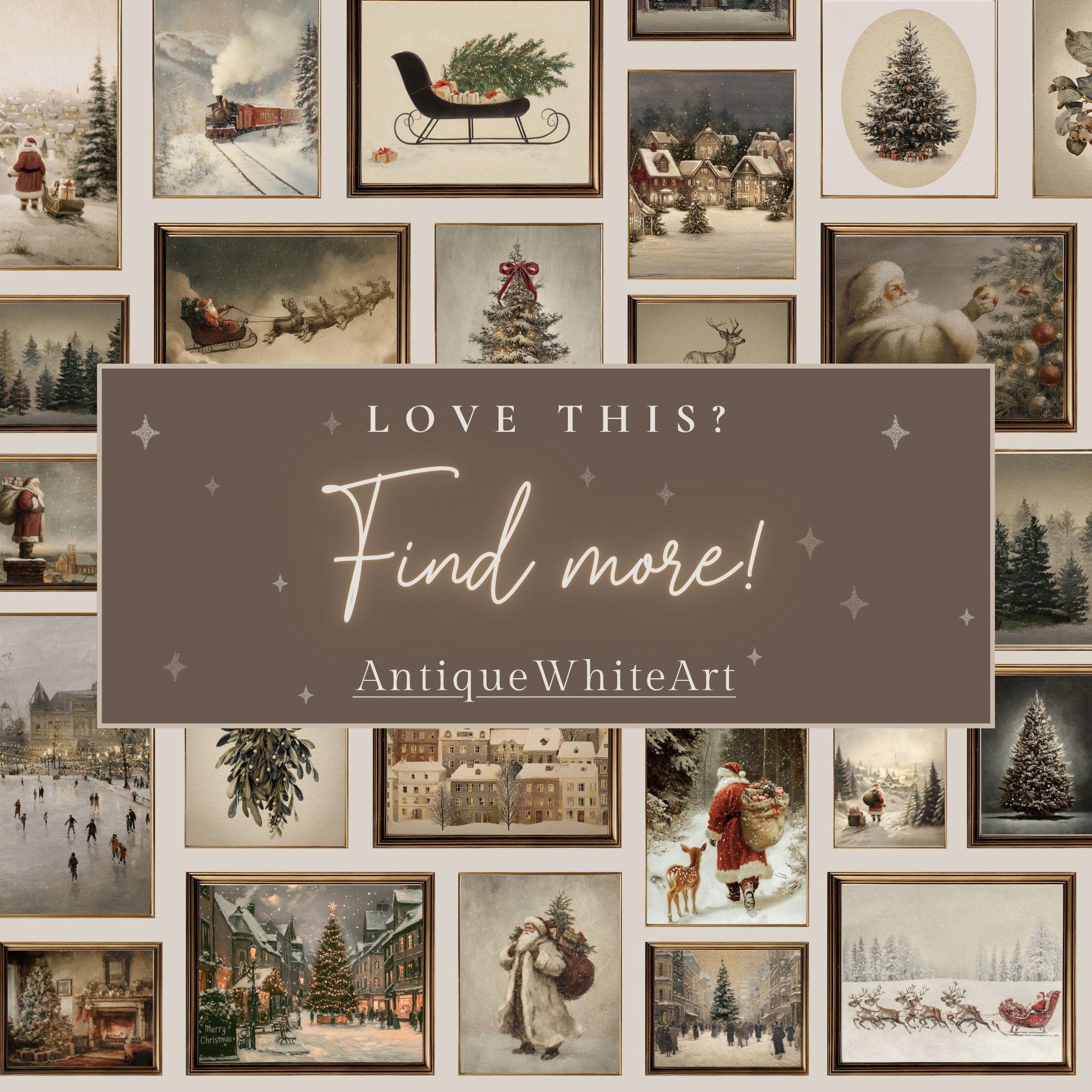 Rustic Winter Landscape Wall Art Cabin Print Farmhouse Prints Pine Forest Painting W254