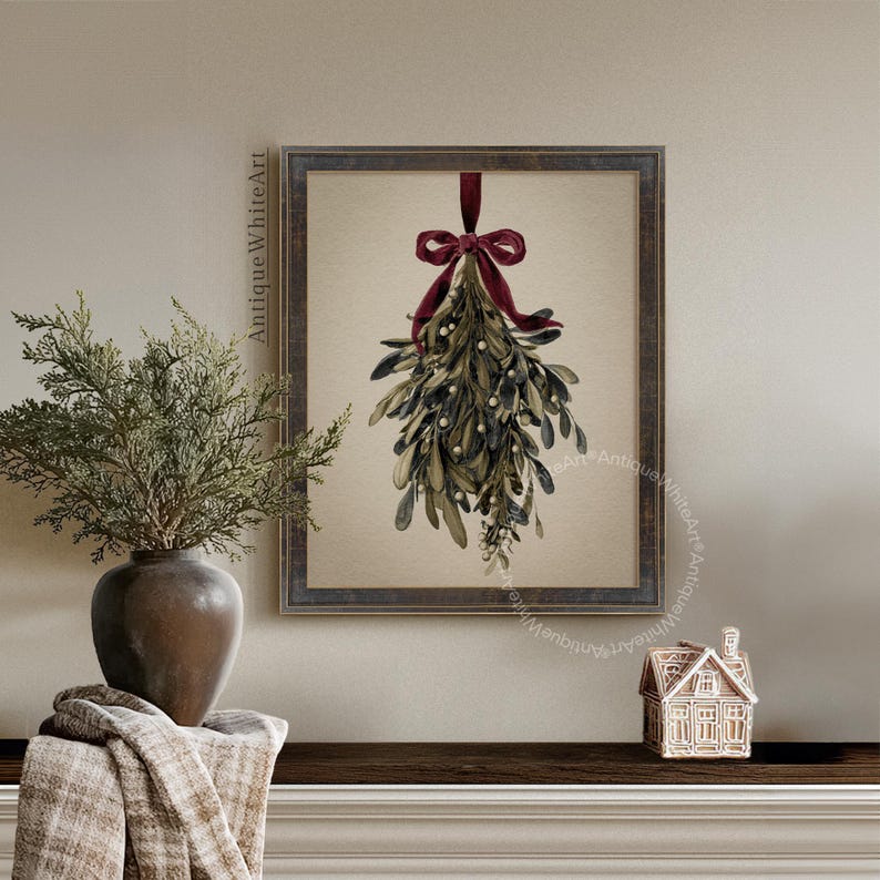 Mistletoe Christmas Print
