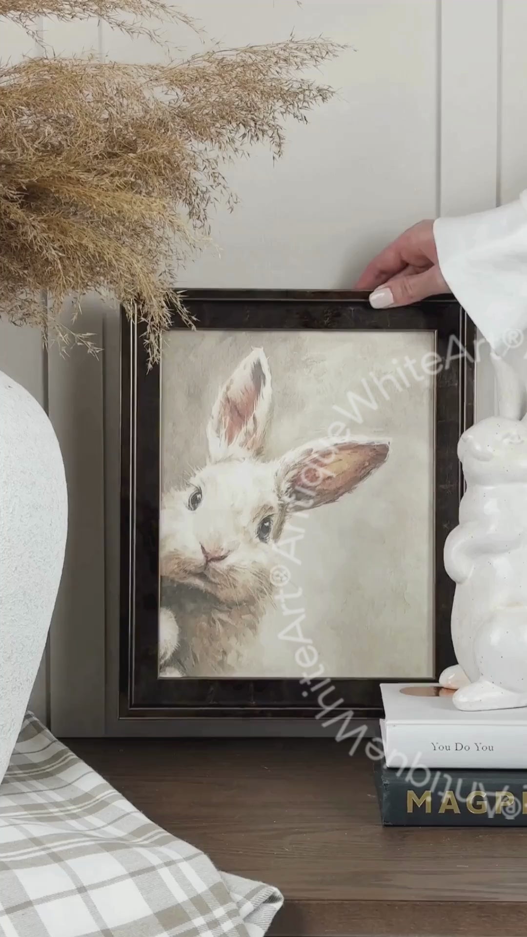 Video of Easter Bunny Wall Art Print from AntiqueWhiteArt